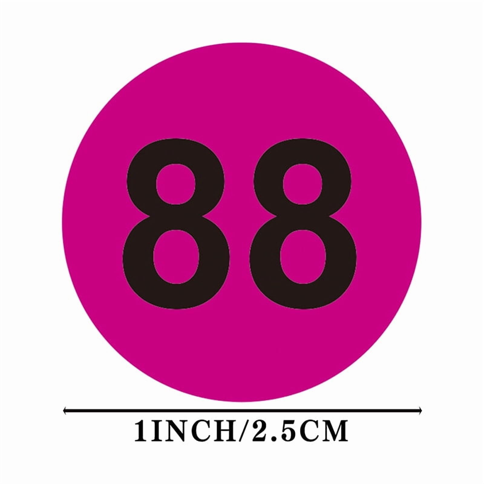 50 Sheets Colorful Round Number Sticker 1-100 Number Stickers Self-Adhesive Numbered Stickers for School Office Lockers