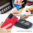 thumbnail image 2 of Leather Flip Wallet Case Card Holder Phone Back Cover for Samsung Galaxy S20 FE (Red), 2 of 8