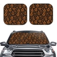 thumbnail image 2 of Windshield Sun Shade, halloween pumpkin design Foldable Car Sun Shade Windshield for Front, 2 Pieces, 2 of 7