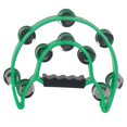 thumbnail image 1 of Musical Tambourine Handbell with Double Row Metal Jingles Percussion Drum Party Gift Percussion Instruments green, 1 of 8