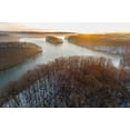 thumbnail image 2 of Day, Richard and Susan 14x11 White Modern Wood Framed Museum Art Print Titled - Aerial view of lake Stephen A Forbes State Park-Marion County-Illinois, 2 of 4