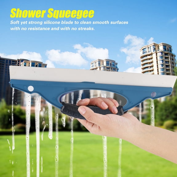 Professional Silicone Shower Squeegee for Glass Doors and Windows 12.2 inches / 31 cm Streak-Free Cleaning Wiper