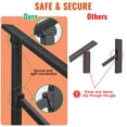 thumbnail image 4 of Outdoor Handrail for Steps, 2/3/4/5/6 Step Stair Handrail, Deck Staircase Handrails with Adjustable Height, Outdoor Handrail Banisters with Screw Kit- DIY Installation Kit, 4 of 9