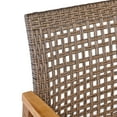 thumbnail image 2 of GDF Studio Savannah Outdoor Acacia Wood and Wicker 6 Seater Chat Set, Mixed Mocha and Natural, 2 of 10