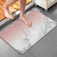 thumbnail image 4 of Pink Glitter White Marble Pattern Bathroom Rugs Mat,Non Slip Microfiber Bathroom Rug,Rubber Backing,Soft Bathroom Mats for Bathroom Floor,Tub and Shower,20x32in(50x80cm), 4 of 5