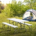 thumbnail image 6 of VINGLI Foldable Camping Table with Chairs, White, 6 of 18