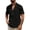 Black, variant on Oalirro Men Short Sleeve Henley T-Shirt Casual Solid Color Button-up Henley Shirt V Neck Tee Tops