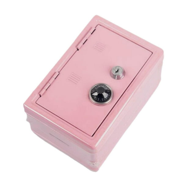 Alcancía de hierro, alcancía, caja para ahorrar dinero, caja fuerte para estantería, regalo de recuerdo Rosa
