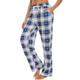 thumbnail image 2 of Luxalzxs Pajamas Pants for Women Straight Leg Casual Comfy Loose Plaid Pants Stretchy Cute Sleep Lounge Pj Bottoms Pajama Pants Sleepwear, 2 of 5
