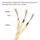 thumbnail image 4 of Retorcido Tela Cubierto Cable 3 Núcleos 18AWG 3,0m/9,84 Pies, Vintage Tejido Tela Electricidad Cable para Colgante Luz Bricolaje Proyecto, Crema, 4 of 5