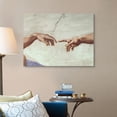 thumbnail image 4 of Great Big Canvas "Hands of God and Adam, detail from The Creation of Adam"  Dark Gray    Wrapped Canvas Print Wall Artwork, 4 of 7