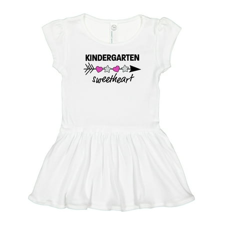 

Inktastic Kindergarten Sweetheart with Arrow Hearts and Stars Gift Toddler Girl Dress