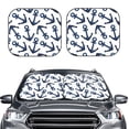 thumbnail image 2 of Windshield Sun Shade, Navy Blue Anchor Foldable Car Sun Shade Windshield For Front, 2 Pieces, 2 of 4