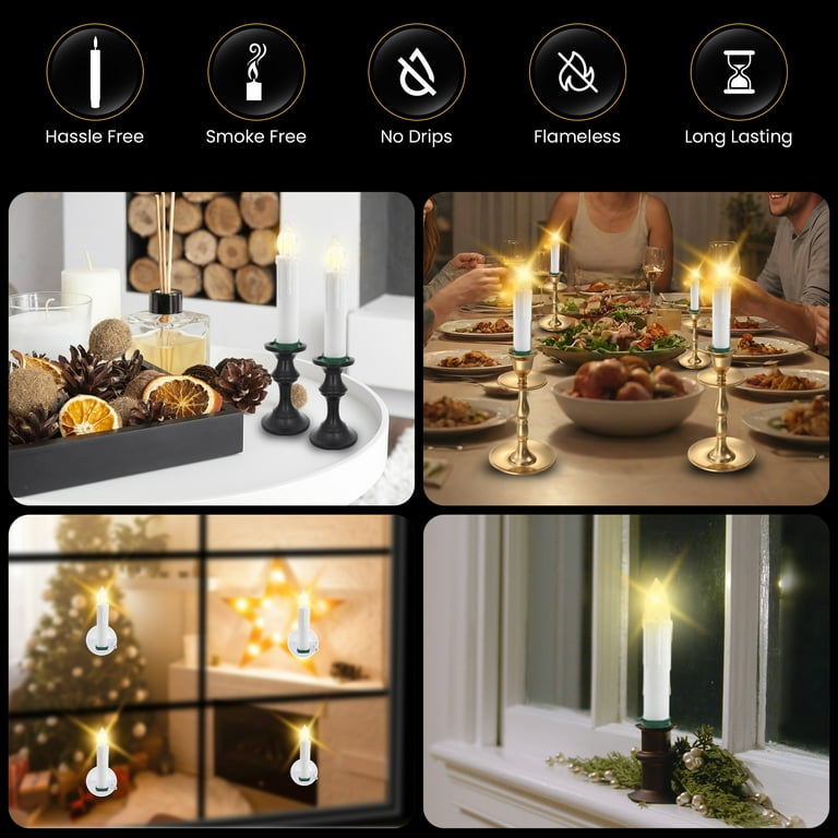 20 Pcs LED Christmas Tree Candle Lights, Flickering Clip On
