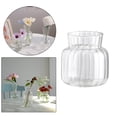 thumbnail image 4 of Jarrón de cristal transparente para flores secas frescas, ideal para centros de mesa, bodas, fiestas, eventos, hogar y oficina. 7.5x8.5cm, 4 of 9