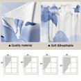 thumbnail image 3 of Blue Floral Spring Kitchen Window Curtains, Swag Curtains Valance for Bedroom Living Room Bathroom, Retro Watercolor Botanical Summer Rod Pocket Window Treatment Curtain Block Drapes 2 Panels 36"x36", 3 of 9