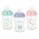 thumbnail image 1 of Biberones Nuby para bebés, paquete de 3, con tetina de flujo lento, 240 ml, 1 of 5
