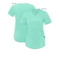 thumbnail image 5 of Adar Pro Scrubs For Women - Modern V-Neck Scrub Top - P7002 - Aqua - 2X, 5 of 7