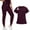 Wine, variant on Women Jogger Sets Nursing Clothes Beauty Spa Uniform Works Nurses Uniform Scrubs Hospital Working Scrubs Set