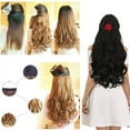 thumbnail image 6 of PULLIMORE 24 inch Clip in Hair Extensions Wavy Curly Wig Synthetic Hair pieces for Women, 6 of 7
