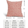 thumbnail image 5 of Light Coral and Cream Floral Pillow Covers 16x16 Inch Set of 2 Vintage Flower Outdoor Decorative Throw Pillows Small Floral Block Print Rustic Farmhouse Pillowcases for Couch Decor, 5 of 6