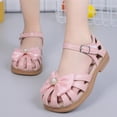 thumbnail image 2 of NOKIO Girls' Closed Toe Mary Janes Kids Boho Sandals Kids Summer Sandals Girls' T-Strap Sandals Children Shoes Flat Sandals Hollow Beach Shoes Fashion Soft Sole Girls Boys Casual Sandals, 2 of 6