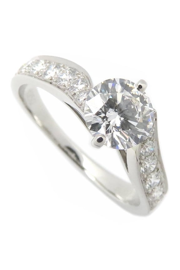 Pre-Owned Van Cleef & Arpels Diamond Ring, 0.74ct Diamond, D.VVS1 Clarity, Size 50, Platinum...