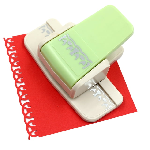Graflsoa ABS & Zinc Alloy Lace Punch Tool for DIY Crafting, 9 Pattern Options, Compact 12x8.7x5.2cm Design, Random Color, Ideal for Card Making & Paper Art