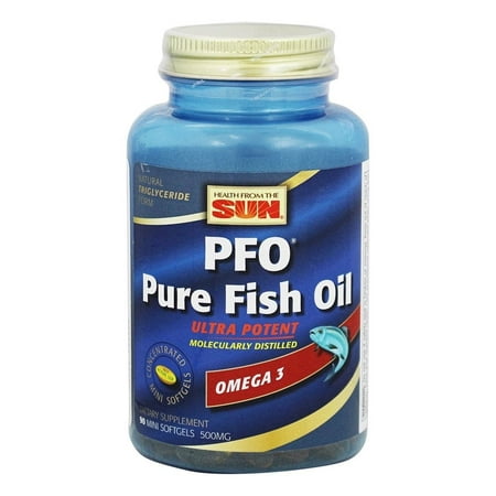 Health From The Sun - PFO Pure Fish Oil Ultra Potent Molecularly Distilled 500 mg. - 90 Mini Softgel(s)