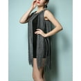thumbnail image 3 of Modern 1920's 20s Speakeasy Mystery Theme Inspired Party Dresses Grey, 3 of 3