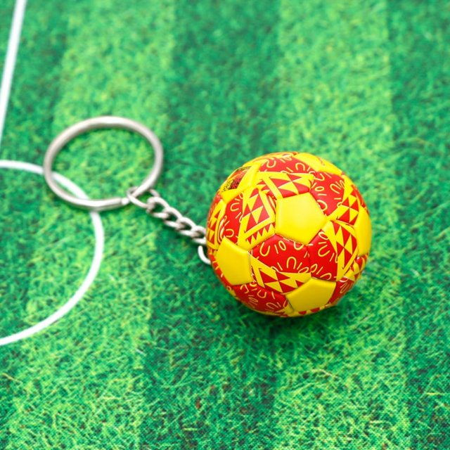 Llavero con colgante de bolsa esférica con diseño de la Copa del Mundo de fútbol de Qatar