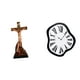 thumbnail image 1 of Estatua católica,Colección religiosa de la estatua de la Virgen María,Reloj de pared,Reloj de pared interior con números romanos nórdicos,Relojes distorsionados Reloj electrónico de lujo, 1 of 8
