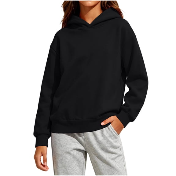 RYRJJ Hoodies for Girls Long Sleeve Cute Pullover Hoodie Lightweight Kid Boys Soft Comfy Loose Fit Casual Hooded Sweatshirt