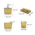 thumbnail image 2 of Unique Bargains 4Pcs Lightweight Bathroom Accessories Set Brown, 2 of 4