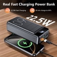 thumbnail image 6 of 60000Mah Portable Charger Featuring 22.5W Rapid Charging, LED Screen, Six Ports, with USB C Cable and Flashlight, 6 of 8
