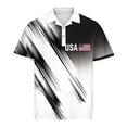 thumbnail image 4 of BRGZLK Mens Golf Shirts 250 Anniversary USA Shirt Summer Trendy Short Sleeve Turn-Down Collar Tees Loose Fit Patriotic Tops White C S, 4 of 5