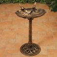 thumbnail image 3 of Bain d'Oiseaux Décoratif en Forme de Coquillage en Résine Bronze Antique, 3 of 3