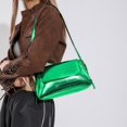 thumbnail image 4 of Bolsa De Hombro Bolso de hombro con relieve de cocodrilo de PU para mujer, bolso informal con solapa (verde), 4 of 7