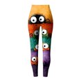 thumbnail image 7 of Halloween Leggings for Women Tummy Control Striped Pumpkin Printed Stretchy Leggings Yoga Pants Tights(Light Purple,S), 7 of 7