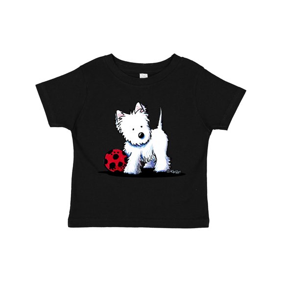 Inktastic Westie with Ball Boys or Girls Toddler T-Shirt