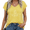 Yellow, variant on Women's Be Who God Meant You To Be Religious Quote Flame Graphic Short Sleeve T-Shirt Flowey Dolman V Neck Soft Poly Rayon Blend Casual Daily Tee