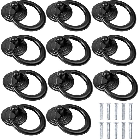 Cabinet handles, 10 metal cabinet handles (black)