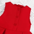 thumbnail image 4 of Floleo Robe Sans Manches à Volants pour Filles, Col Rond en Dentelle, Jupes Décontractées d'Été, Activités de Jeu, Ajustement Confortable, Robe d'Été pour Enfants (Rouge, 2-3 Ans), 4 of 6