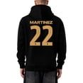 thumbnail image 2 of Icon Sports Argentina Lautaro Martínez Pullover Hoodie - Officially Licensed Adult Unisex Pullover Hoodie Black XL, 2 of 8