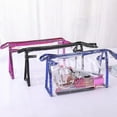 thumbnail image 4 of Bolsas de cosméticos impermeables transparentes con cremallera Bolsas de maquillaje transparentes 2 piezas brillar Hogar, 4 of 5
