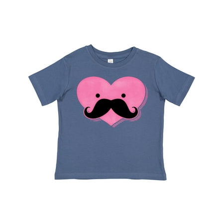 

Inktastic Kawaii Mustache Heart Gift Toddler Toddler Girl T-Shirt