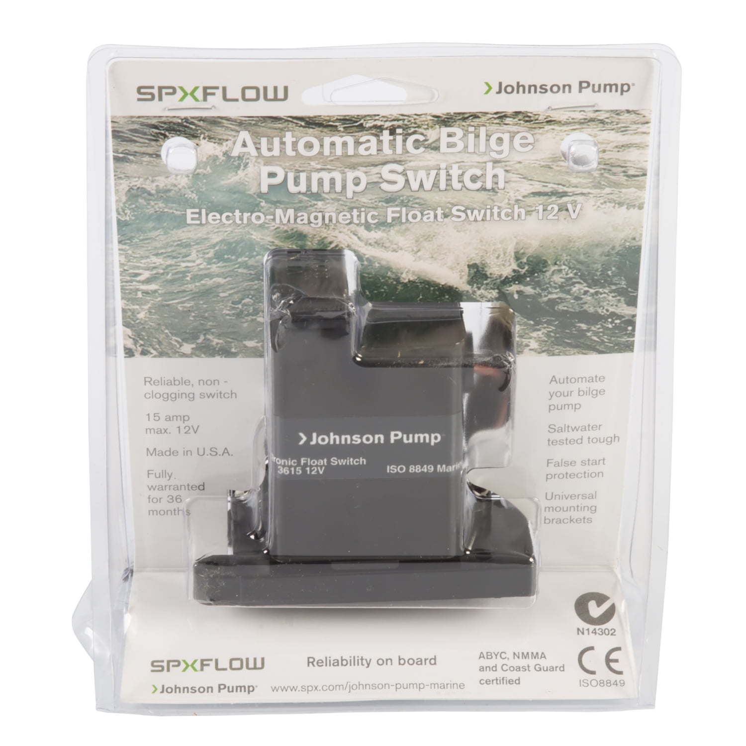 Johnson Pump 36152 Float Switch Elec Mag 15a Max 12v