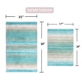 thumbnail image 3 of Home Weavers Gradation Rug Collection 100% Cotton Non-Slip Bathroom Rug Set Machine Washable Bathroom Rug-17"x24", Bath Rug- 21"x34", Turquoise Color 2 Piece Bath Rug set, 3 of 7