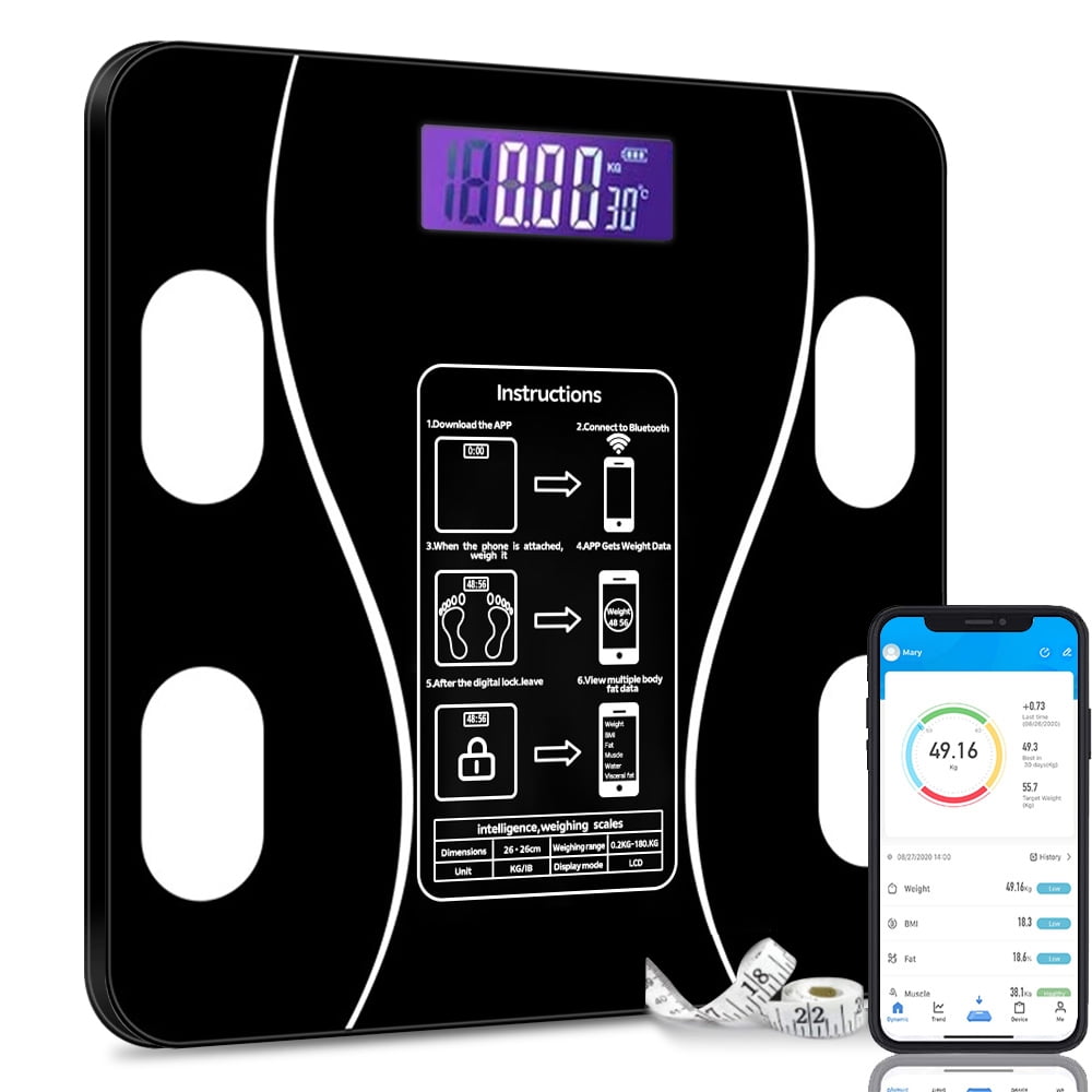 Weighing Scale, Bluetooth Smart Scales Digital Weight and Body Fat
