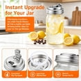 thumbnail image 4 of Mason Jar Drinking Lids – Stainless Steel Wide Mouth Sip Lid, Leak-Proof Flip Cap Cover, Airtight Accessory for Drinks – Convert Jars to Drinkware (1PCS), 4 of 8